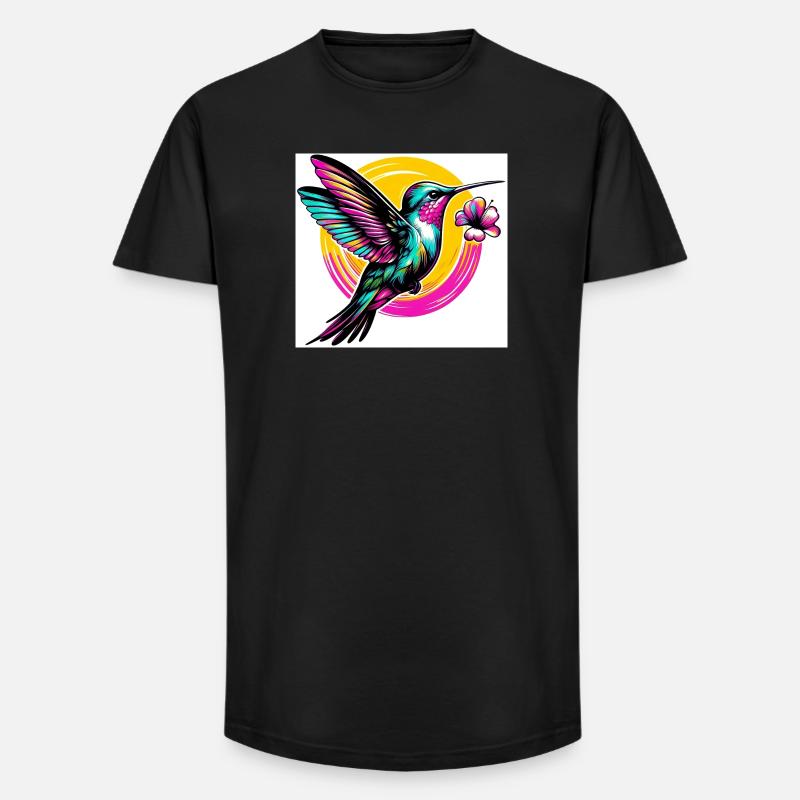 Kolibri - Long Fit Männer T-Shirt - Schwarz