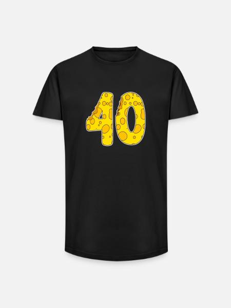 40 Years of Lustig Cheese - Long Fit Men's T-Shirt - black