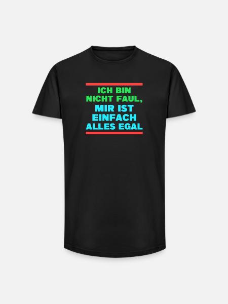 I don't care about the statement - Long Fit Men's T-Shirt - black