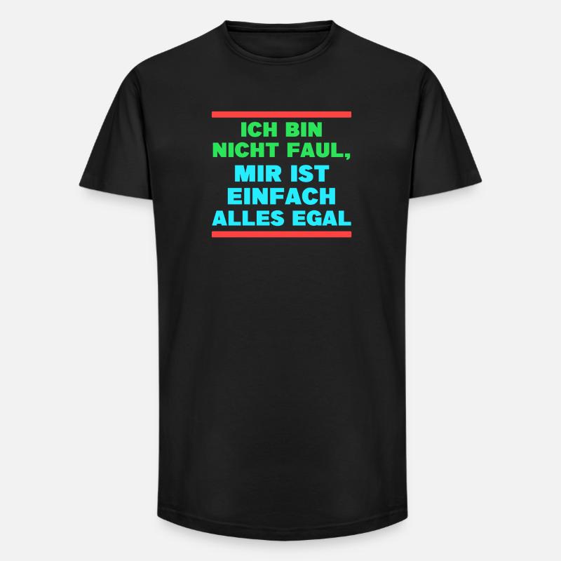 I don't care about the statement - Long Fit Men's T-Shirt - black