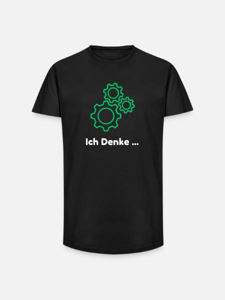 Denkende Zahnräder Design - Long Fit Männer T-Shirt - Schwarz