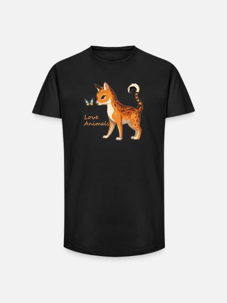 Love of animals - Long Fit Men's T-Shirt - black