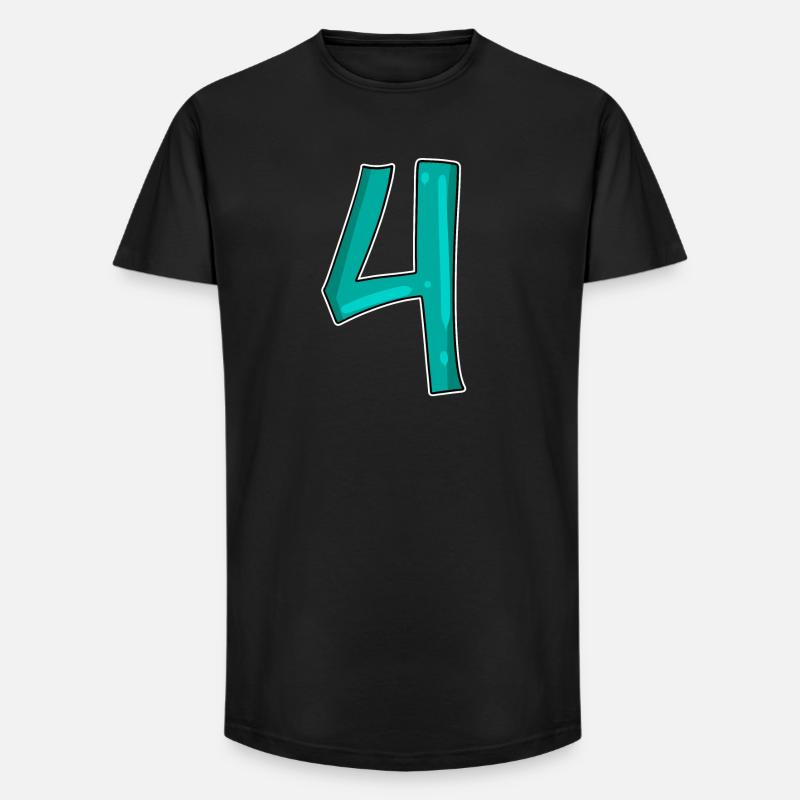 4 - T-shirt coupe longue homme - noir