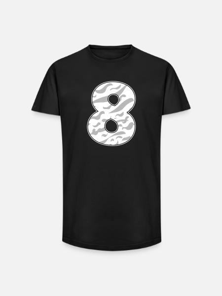 8 - T-shirt coupe longue homme - noir