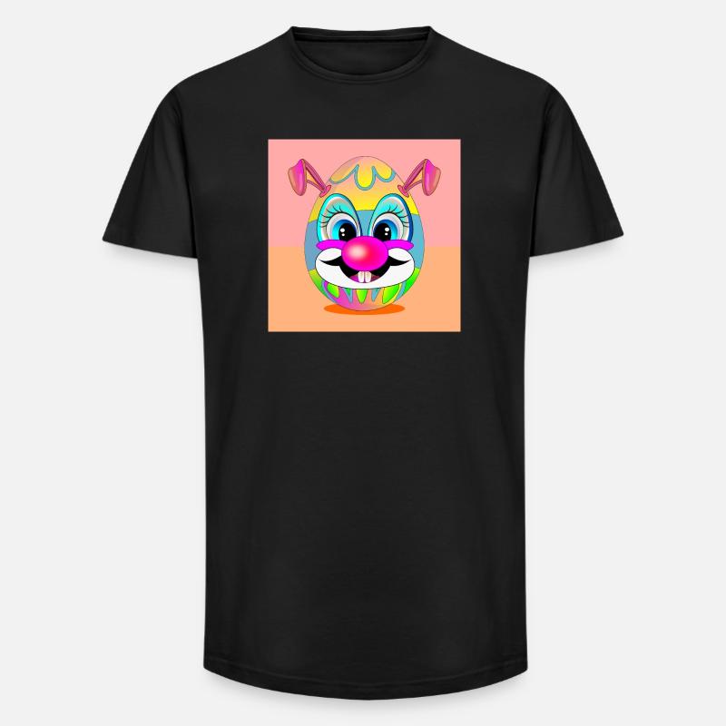 EASTER EGGS CLOWN EASTER BUNNY - Long Fit Men's T-Shirt - black