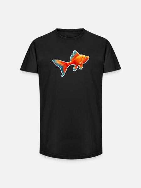 Goldfisch Nr.1 - Long Fit Männer T-Shirt - Schwarz