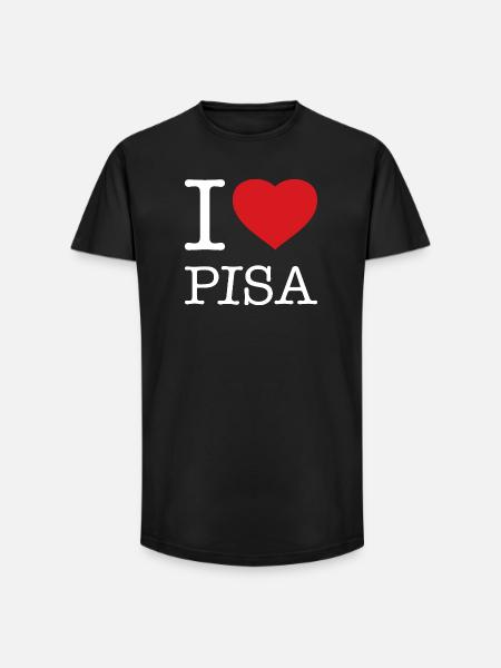 J’AIME PISE - T-shirt coupe longue homme - noir