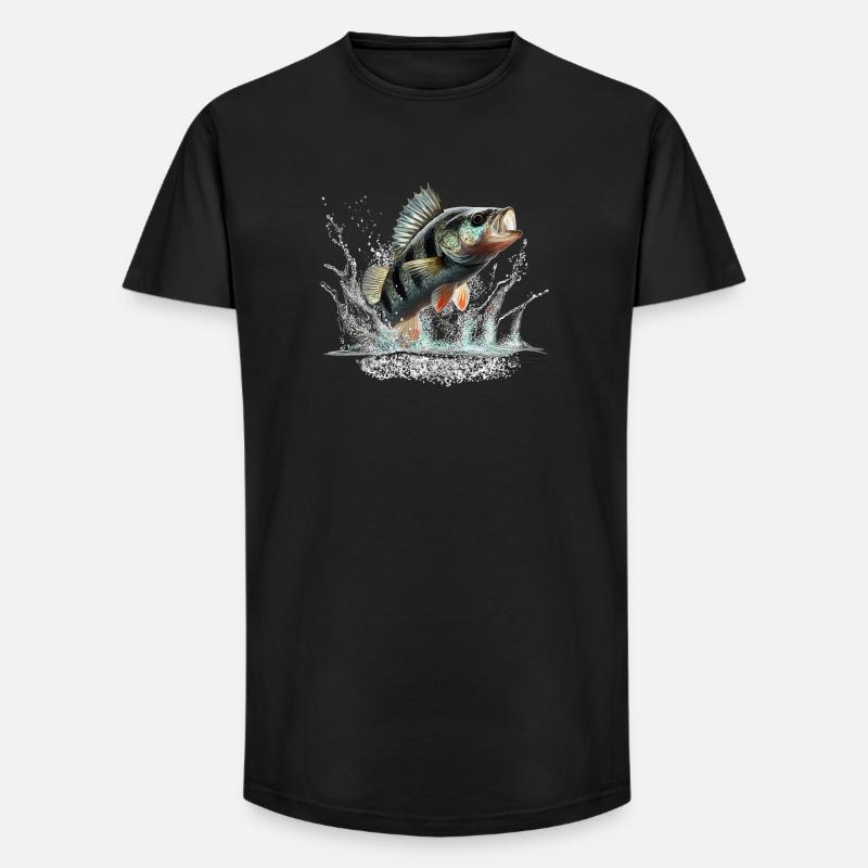 Barsch - Long Fit Männer T-Shirt - Schwarz
