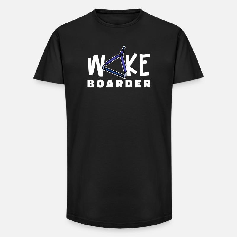 Surfing Kitesurfer Statement Wakeboard - Long Fit Men's T-Shirt - black