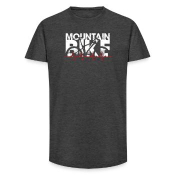 Mountain Bike Beat - Long Fit Men's T-Shirt - charcoal grey - Front - AI Model Male 185 light (185cm)