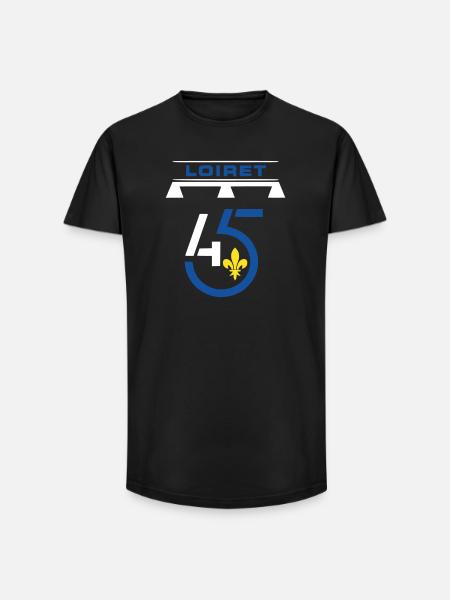 Loiret - T-shirt coupe longue homme - noir