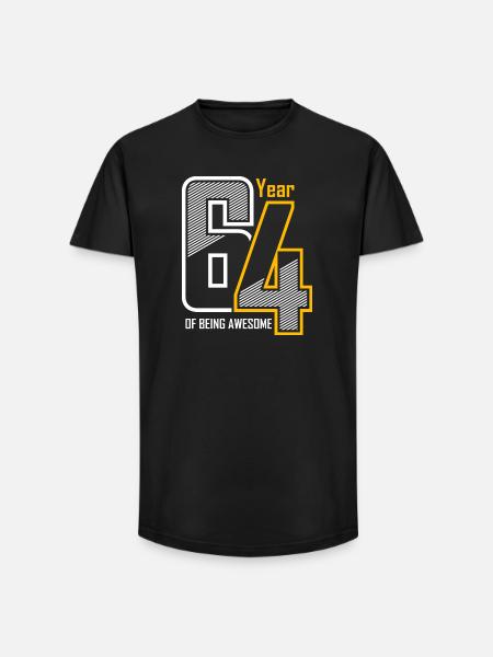 54th Year of Being Awesome - Long Fit Men's T-Shirt - black