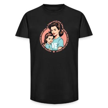 Mutter und Tochter - Long Fit Männer T-Shirt - Schwarz - Vorne - AI Model Male 185 light (185cm)