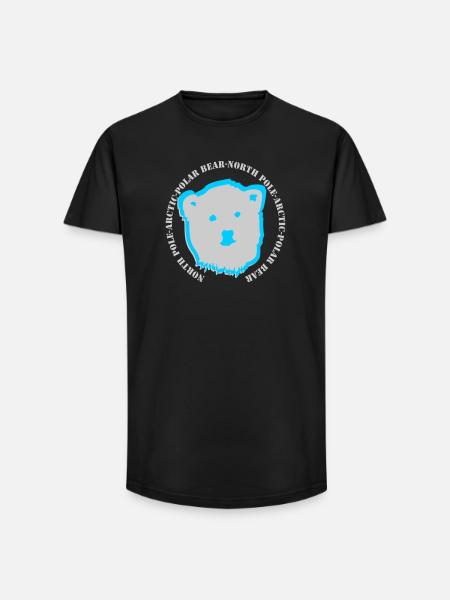 Eisbär 6 - Long Fit Männer T-Shirt - Schwarz
