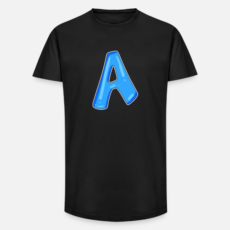 point A Point initial - T-shirt coupe longue homme - noir