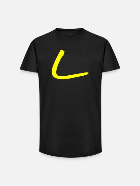 Buchstabe L - Long Fit Männer T-Shirt - Schwarz