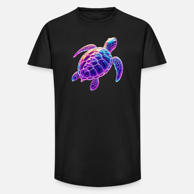 Turtle - Long Fit Men's T-Shirt - black