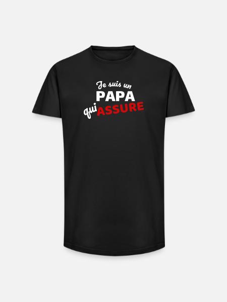 I'm a dad who makes sure - Long Fit Men's T-Shirt - black