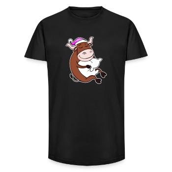 Ox Tired Sleeping Sleeping Girl - Long Fit Men's T-Shirt - black - Front - AI Model Male 185 light (185cm)