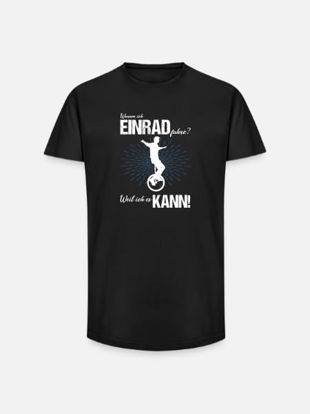 Einrad fahren - Long Fit Männer T-Shirt - Schwarz
