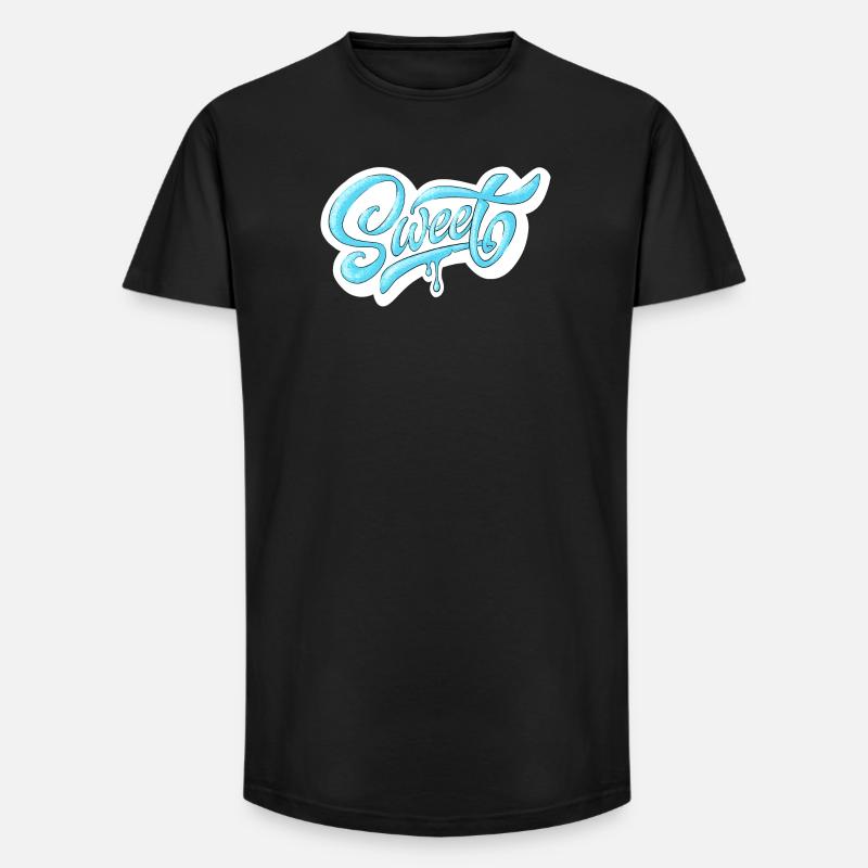 Cold Sweet Script Design - Long Fit Men's T-Shirt - black
