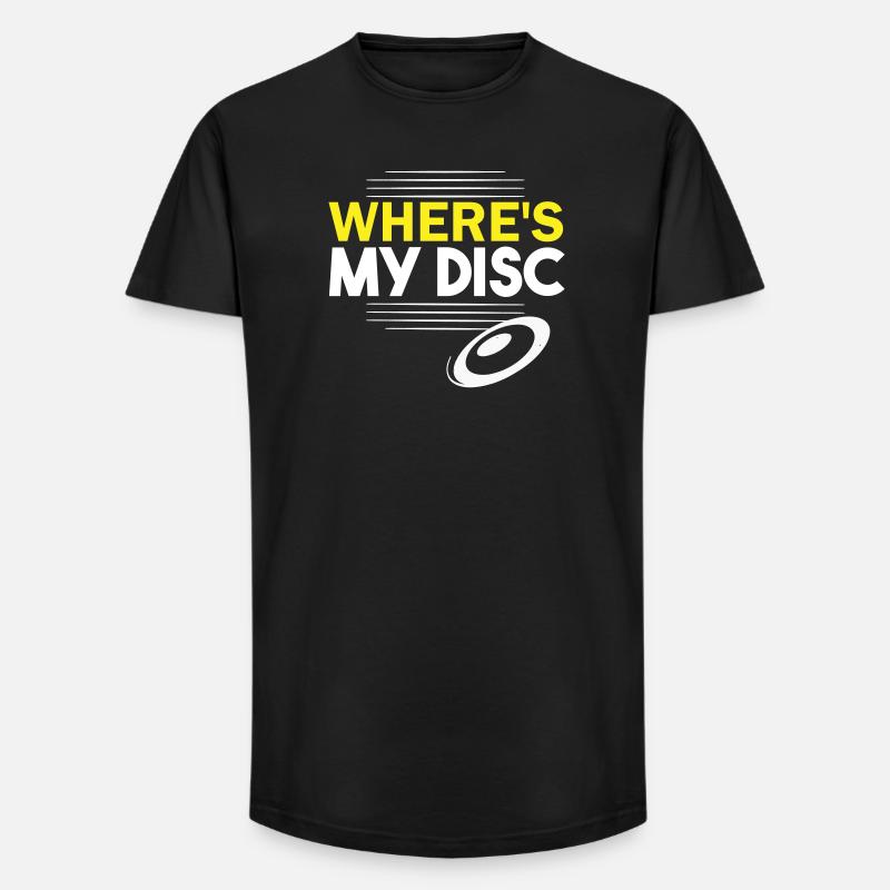 Where's my disc? - Long Fit Men's T-Shirt - black