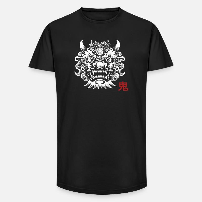 Oni, Demone Giapponese - T-shirt uomo a vestibilità lunga - nero