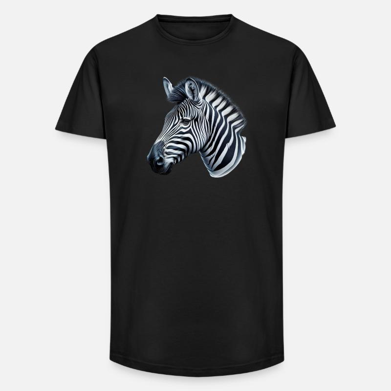 Zebra - Long Fit Men's T-Shirt - black