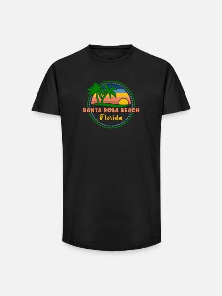 Santa Rosa Beach - Long Fit Men's T-Shirt - black