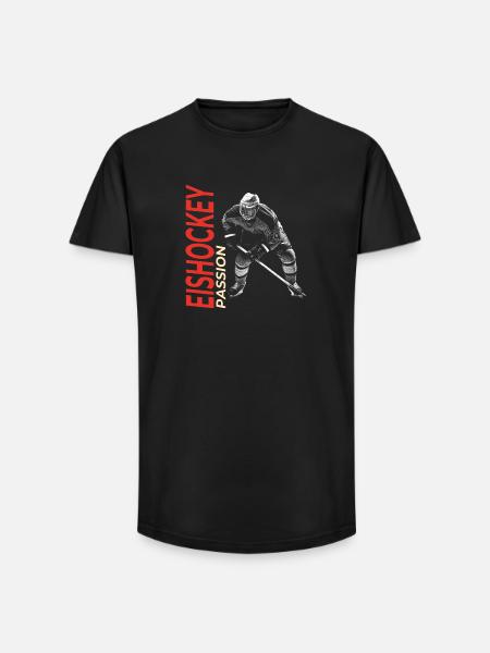 Eishockey Passion - Long Fit Männer T-Shirt - Schwarz