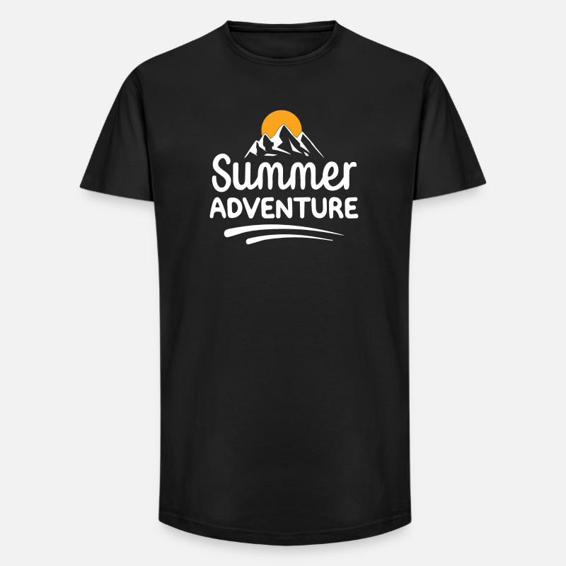 Sommer-Abenteuer - Long Fit Männer T-Shirt - Schwarz