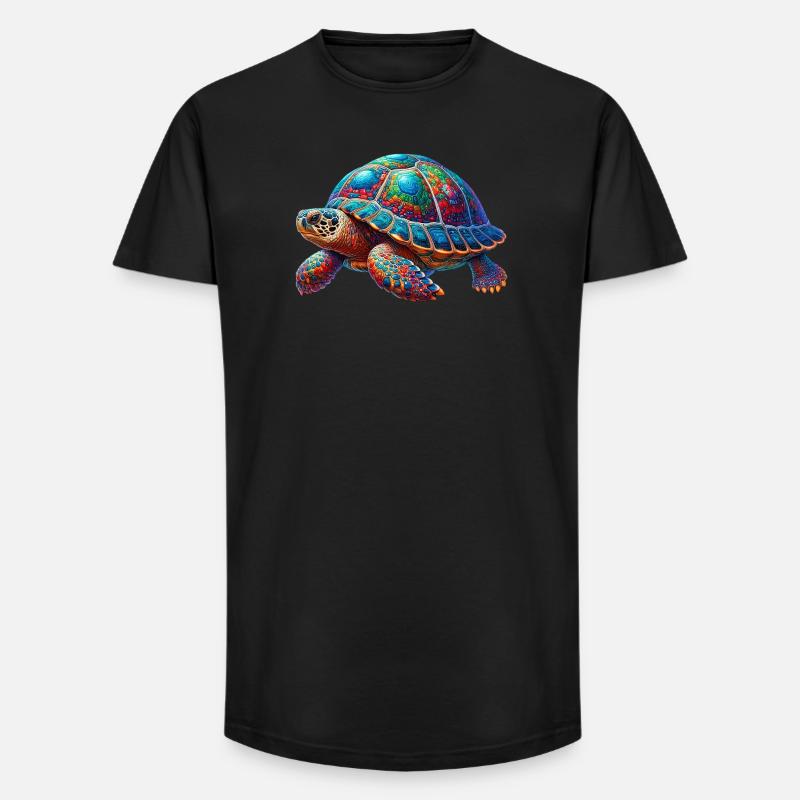 Schildkröte - Long Fit Männer T-Shirt - Schwarz