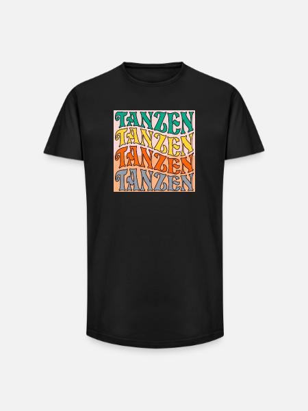 TANZEN TANZSPORT - Long Fit Männer T-Shirt - Schwarz
