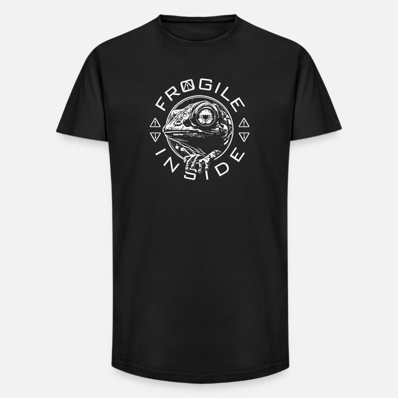 Frogile Inside - Long Fit Männer T-Shirt - Schwarz