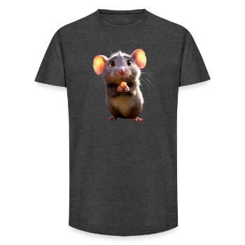 Ratte Süße Maus Nagetiere Zwergmaus Kleine Ratten - Long Fit Männer T-Shirt - Anthrazit - Vorne - AI Model Male 185 light (185cm)