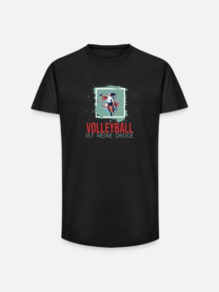 Volleyball ist meine Droge - Long Fit Männer T-Shirt - Schwarz