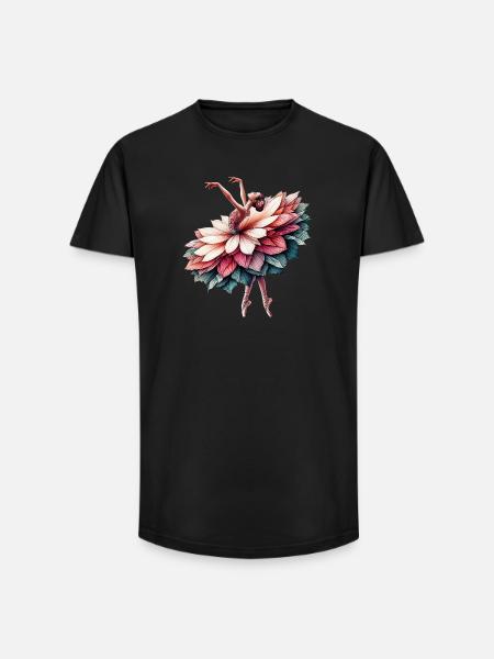 Ballet dancer with tutu - Long Fit Men's T-Shirt - black