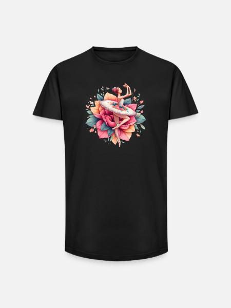 Ballet dancer with tutu - Long Fit Men's T-Shirt - black