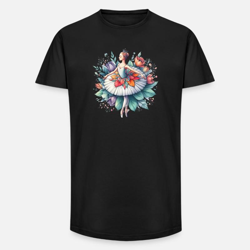 Balletttänzerin mit Tutu - Long Fit Männer T-Shirt - Schwarz