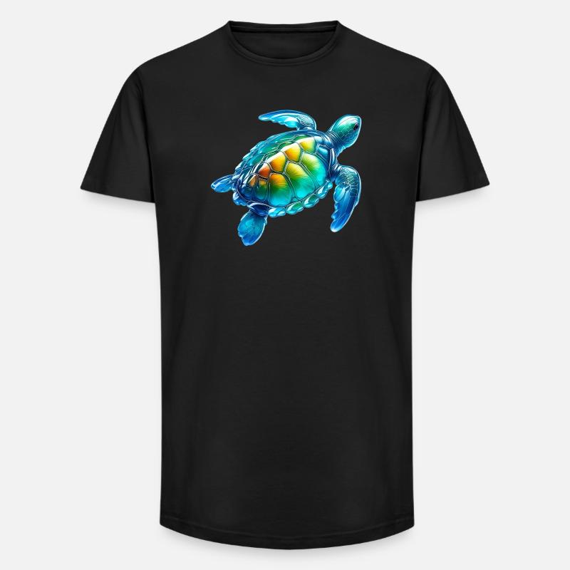 Schildkröte - Long Fit Männer T-Shirt - Schwarz
