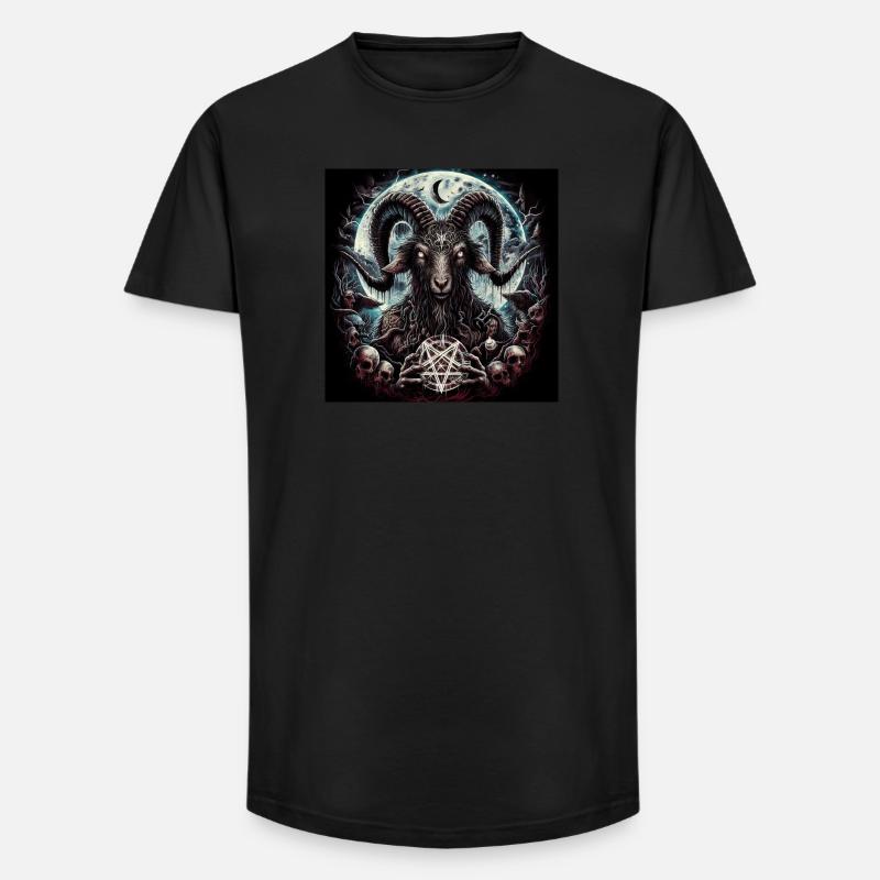 Ziegenbock - Long Fit Männer T-Shirt - Schwarz