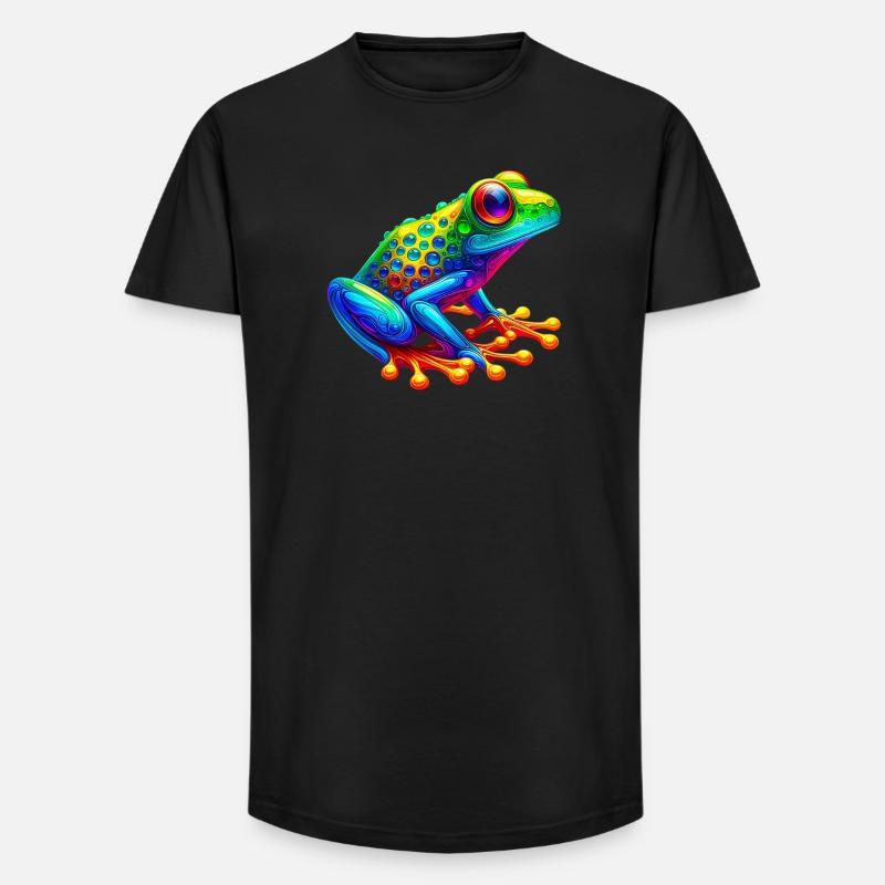 Frosch - Long Fit Männer T-Shirt - Schwarz