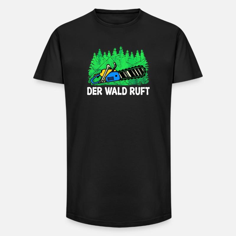 Lumberjack Chainsaw Tree Statement Lumberjack - Long Fit Men's T-Shirt - black