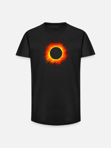 Sonnenfinsternis Total Solar Eclipse - Long Fit Männer T-Shirt - Schwarz