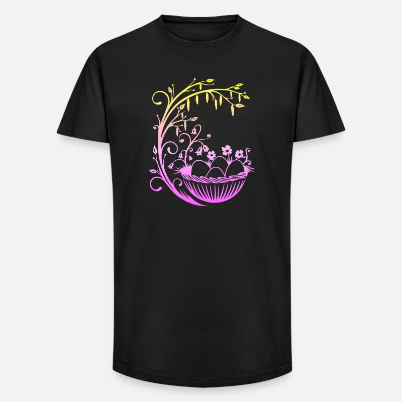 Panier de Pâques Panier de Pâques - T-shirt coupe longue homme - noir