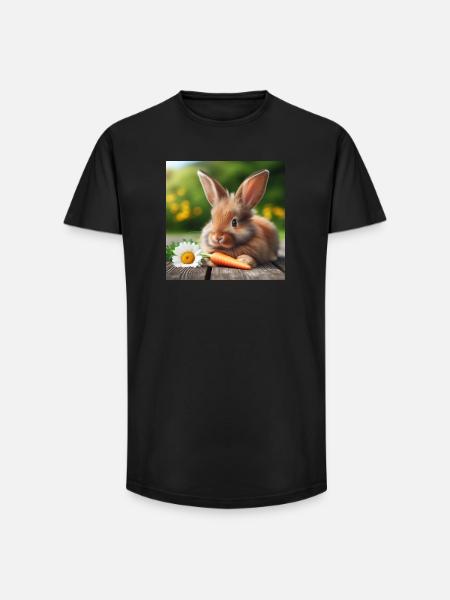 Adorable bunny - Long Fit Men's T-Shirt - black