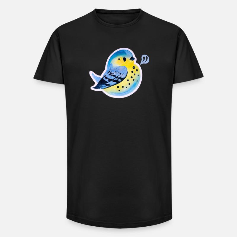 Meise - Long Fit Männer T-Shirt - Schwarz