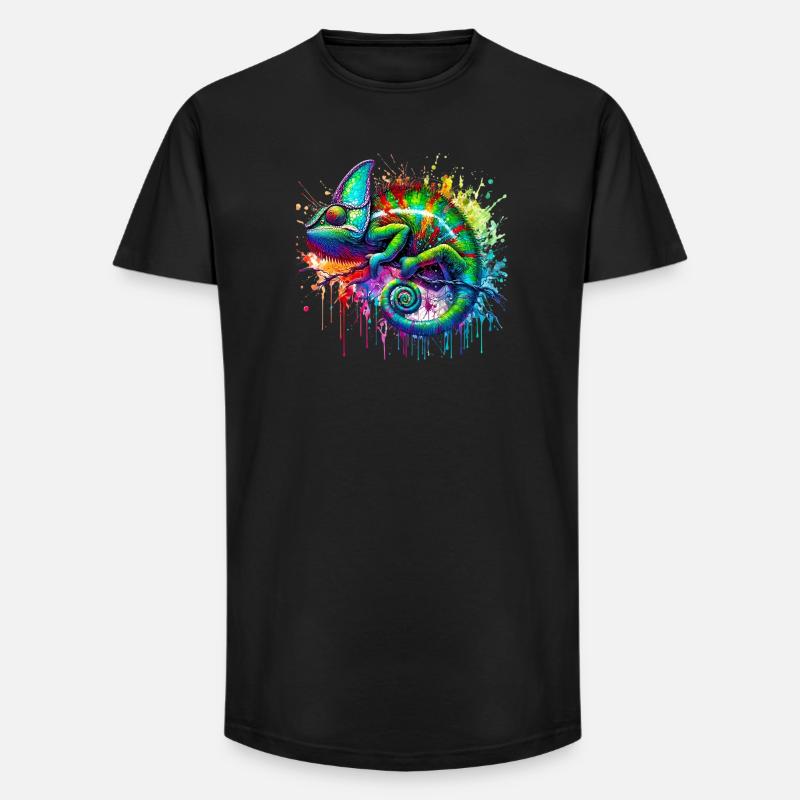 Caméléon - T-shirt coupe longue homme - noir