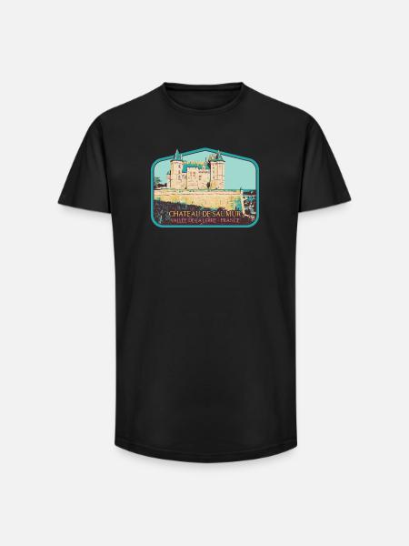 Château de Saumur, Loire Valley - Long Fit Men's T-Shirt - black