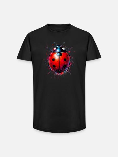 Marienkäfer - Long Fit Männer T-Shirt - Schwarz